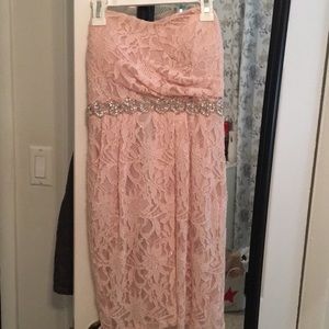 Blush Sleeveless Beaded Dress